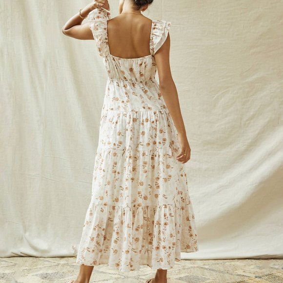 Anthropologie Rosie Ruffled Midi Dress - Picture 2 of 5